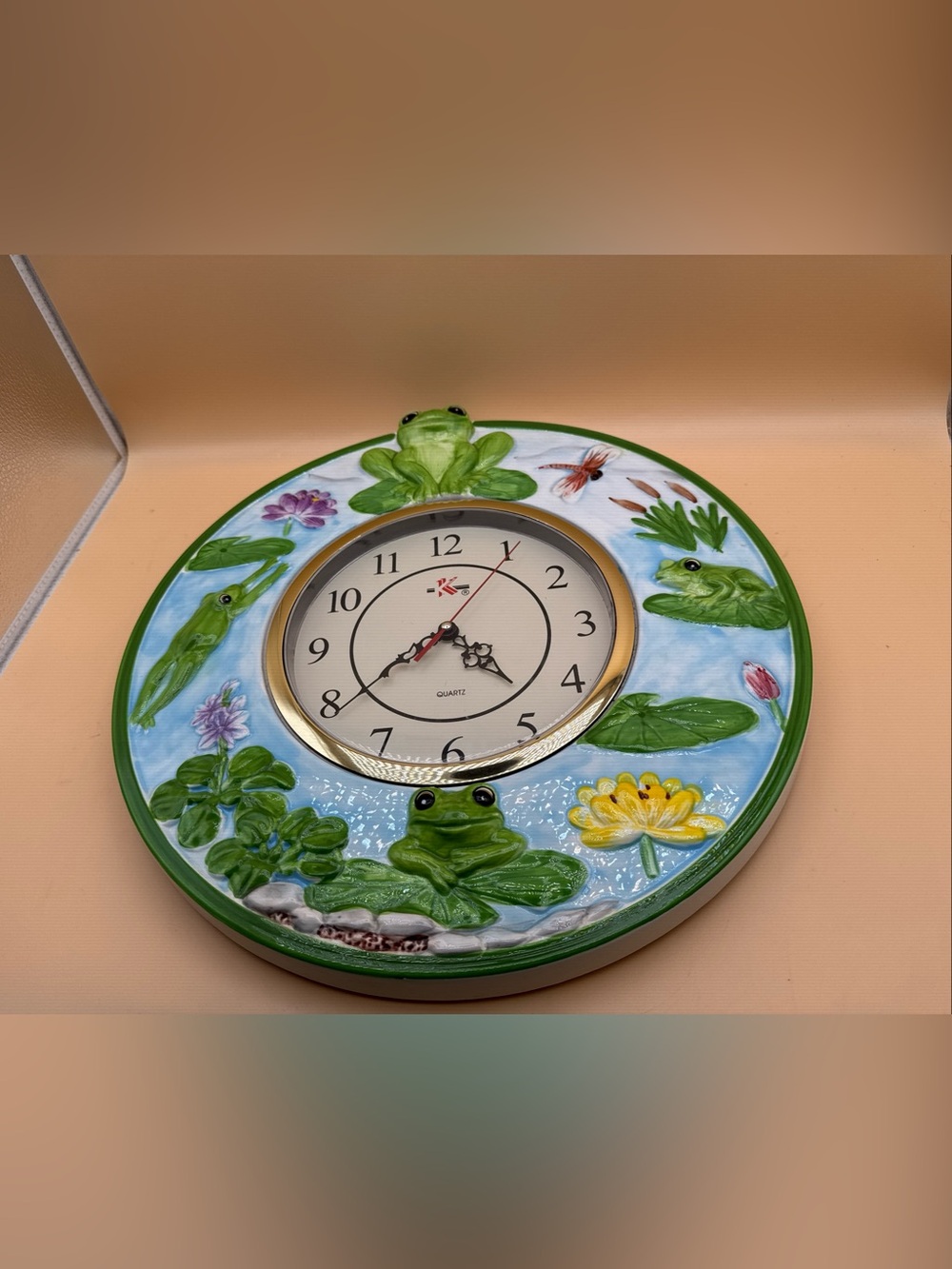 Green Frog Pond Wall Clock - Decorative Home Wall Decor